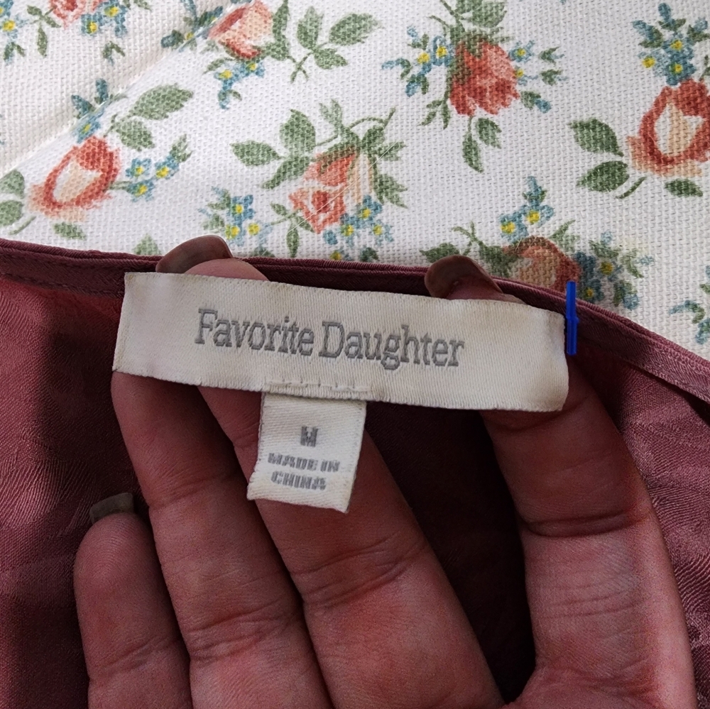 Favorite Daughter Floral Wrap Blouse in Dusty Rose - Picture 6 of 6